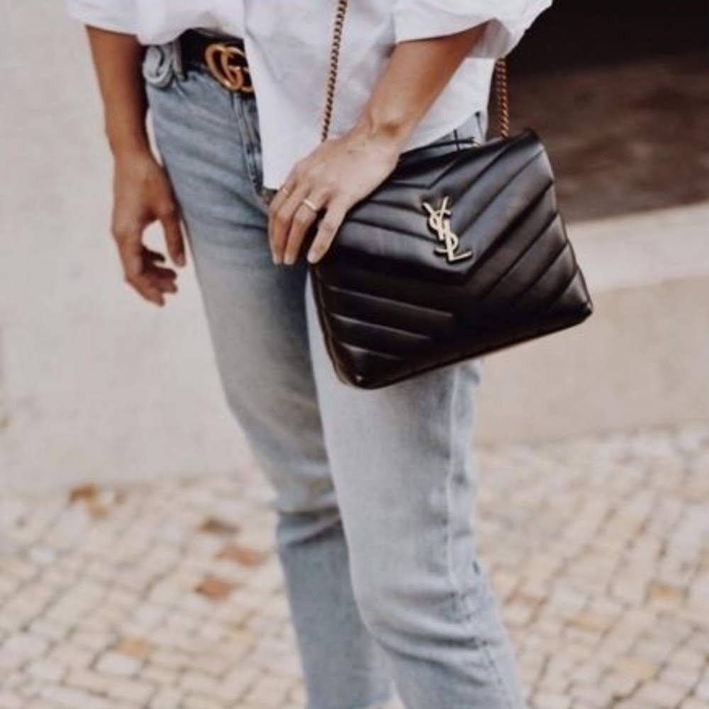 YSL SAINT LAURENT Loulou "Y" Small Quilted Leather Shoulder Bag MSRP $3,500 - Picture 6 of 16